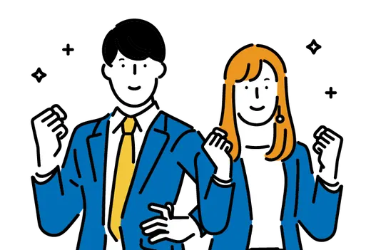改善に取り組むチームのイラスト