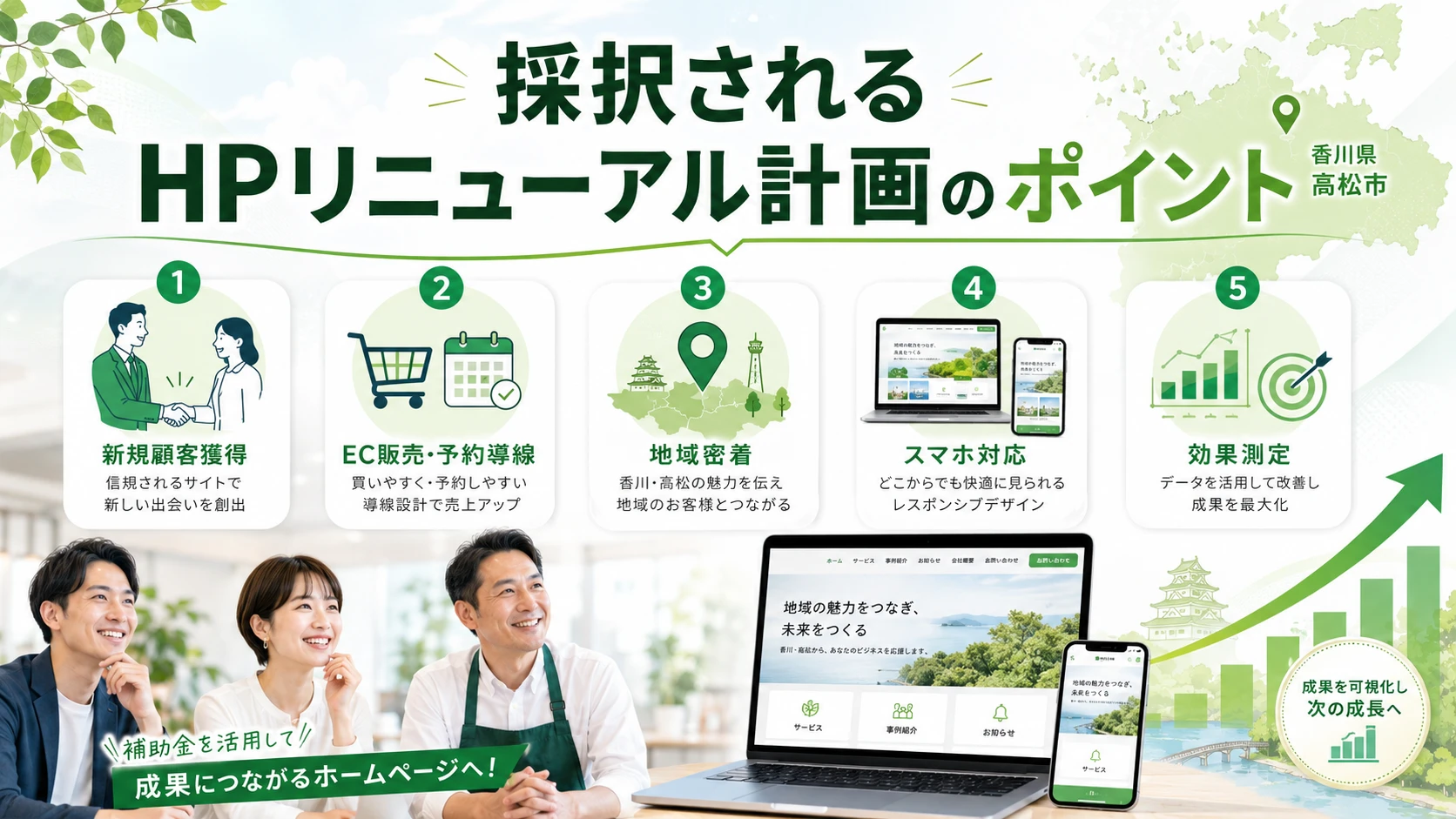 採択されるHPリニューアル計画のポイント