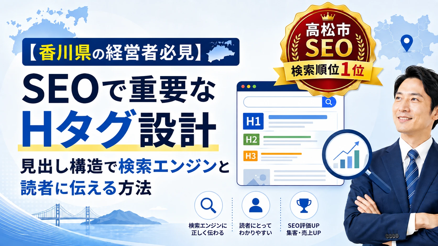 【香川県の経営者必見】SEOで重要なHタグ設計｜見出し構造で検索エンジンと読者に伝える方法