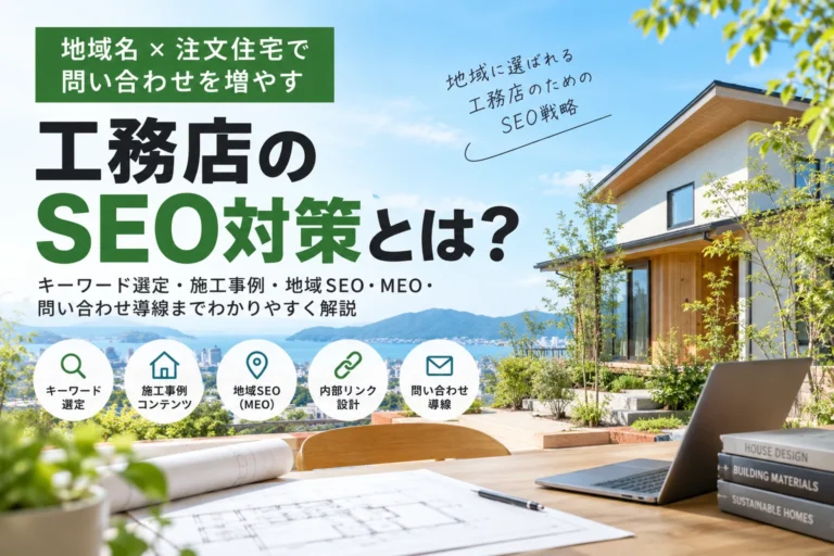 工務店のSEO対策とは？地域名×注文住宅で問い合わせを増やす方法